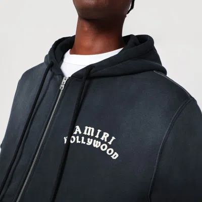 Amiri Felpa In Cotone Ardesia  Uomo In Black