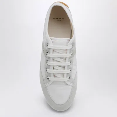 Givenchy White Silm Sneakers In Nylon And Suede In Animal Print