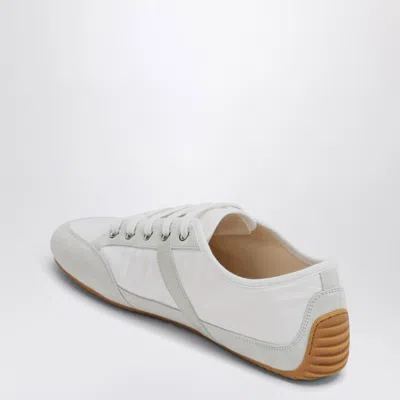 Givenchy White Silm Sneakers In Nylon And Suede In Animal Print