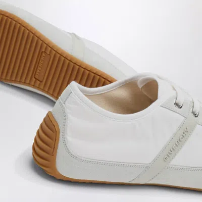 Givenchy White Silm Sneakers In Nylon And Suede In Animal Print