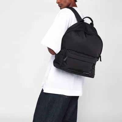 Givenchy Black Backpack With Adjustable Shoulder Straps And Logo On Front In Tech Fabric Man