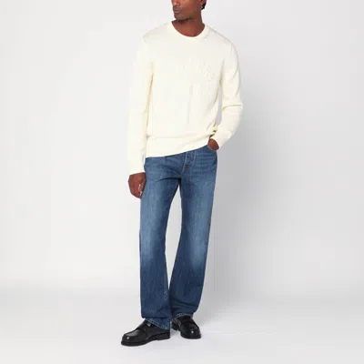 Givenchy Straight Jeans Dark Blue Washed Effect Men In Blue