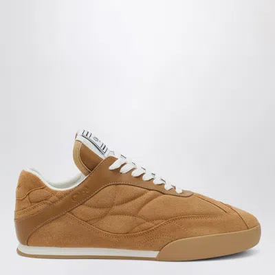 Chloé Kick Suede Leather Sneakers In Brown