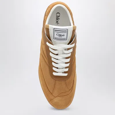 Chloé Kick Suede Leather Sneakers In Brown