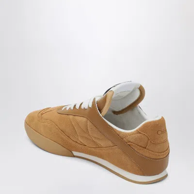 Chloé Kick Suede Leather Sneakers In Brown