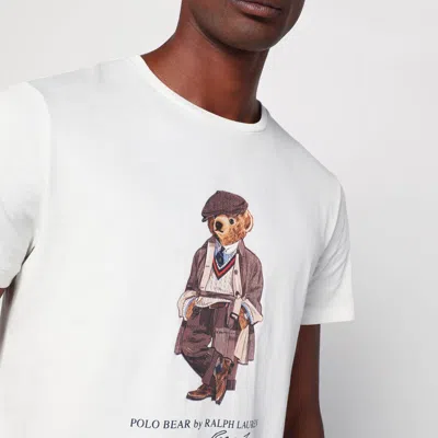 Polo Ralph Lauren White Polo Bear T-shirt Custom Slim-fit In White