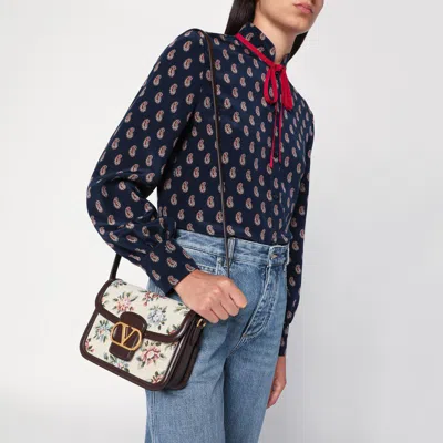 Valentino Borsa A Tracolla 9to5 In Jacquard Ricamato  Donna In White