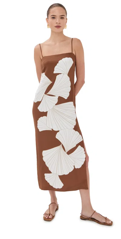 Veronica Beard Petra Print Silk Blend Satin Slipdress In Multi