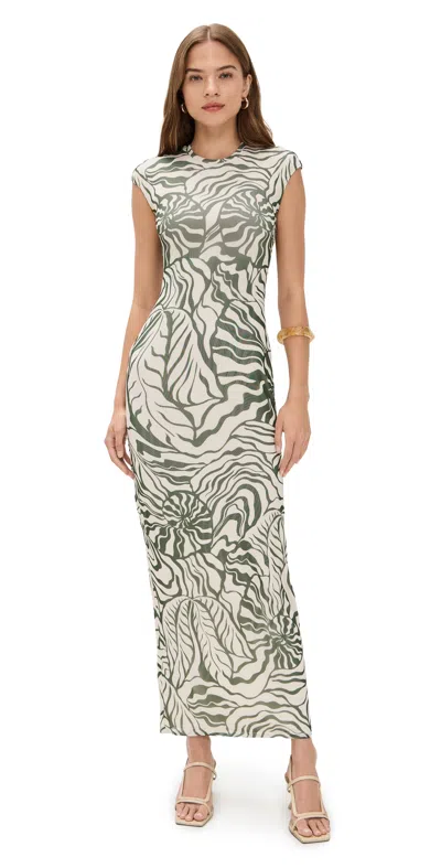 Afrm Cody Dress Tonal Shell In Gray