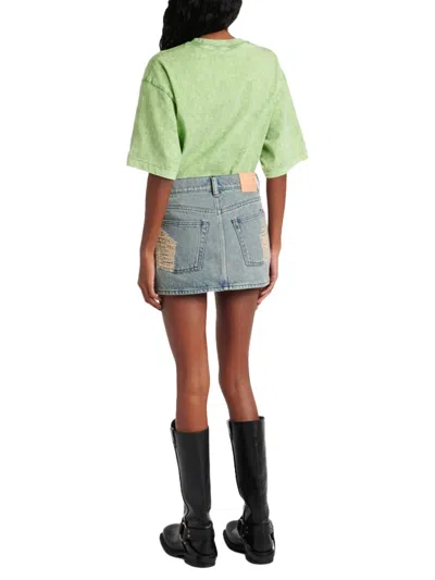 Acne Studios Women's Denim Mini Skirt In Blue