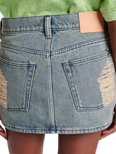 Acne Studios Women's Denim Mini Skirt In Blue