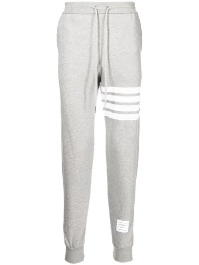 Thom Browne Jogger Trousers 4 Bar In Grey