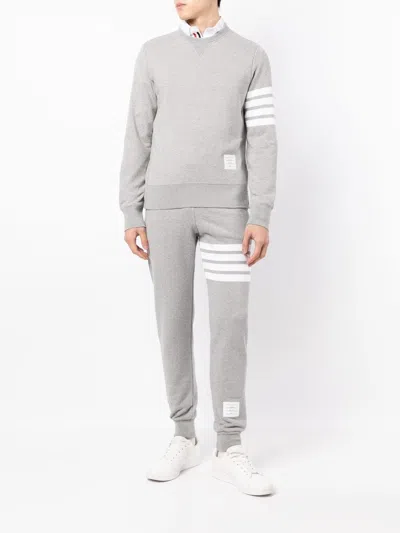 Thom Browne Jogger Trousers 4 Bar In Grey