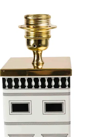 Fornasetti Architecture Square Lamp Base Black/white In B/w