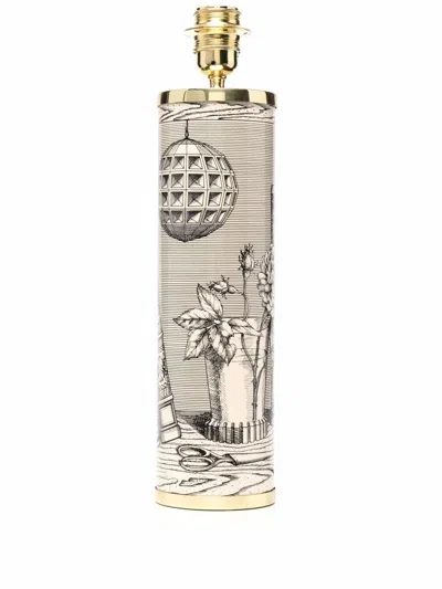 Fornasetti Libri Book-motif Table Lamp Base Black/white