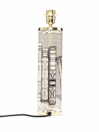 Fornasetti Libri Book-motif Table Lamp Base Black/white