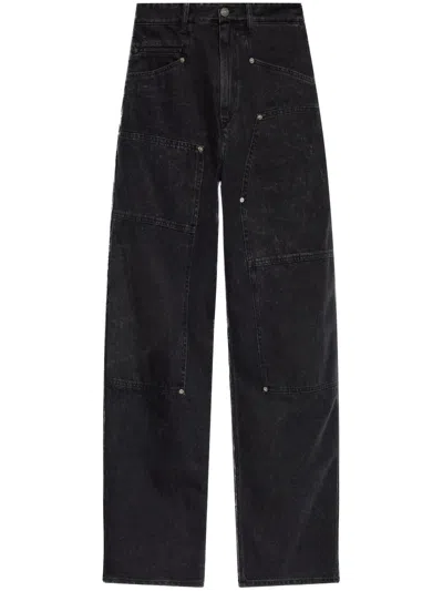 Isabel Marant Étoile Marant Étoile Ophra Jeans Faded Black In Black
