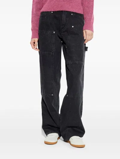 Isabel Marant Étoile Marant Étoile Ophra Jeans Faded Black In Black
