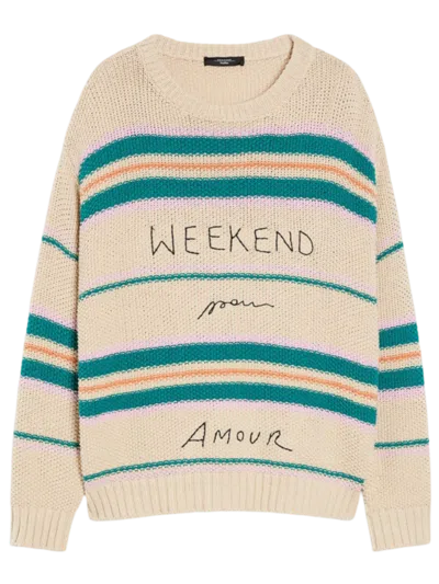 Maxmara Weekend Weekend Maxmara Angus Cotton Yarn Jumper Beige