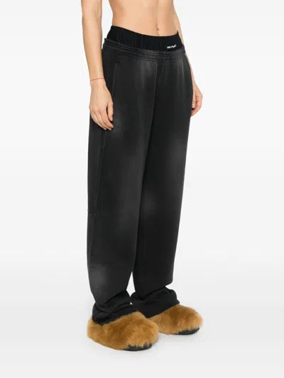 Alexander Wang Boxer Sweat Pants Washed Black In Black