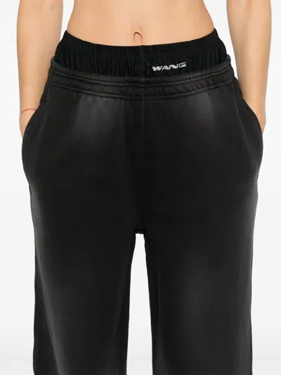 Alexander Wang Boxer Sweat Pants Washed Black In Black