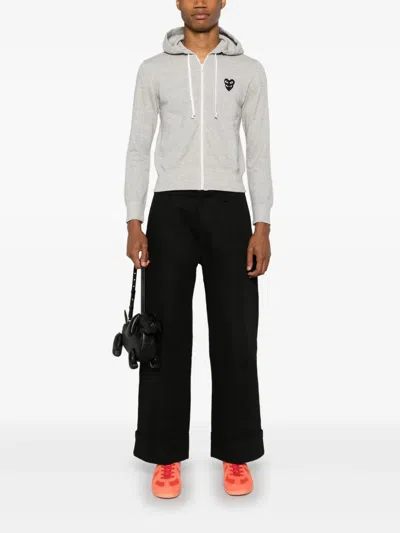 Comme Des Garçons Play Sweatshirt Double Black Emblem