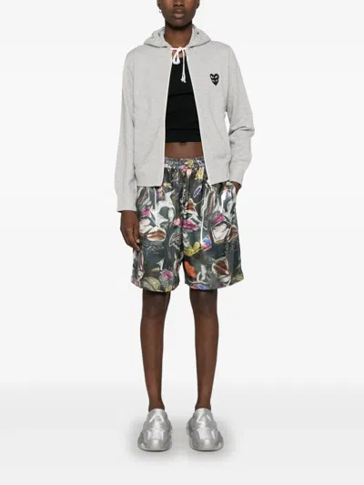 Comme Des Garçons Play Sweatshirt Double Black Emblem