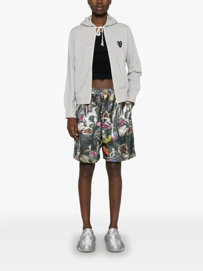 Comme Des Garçons Play Sweatshirt Double Black Emblem