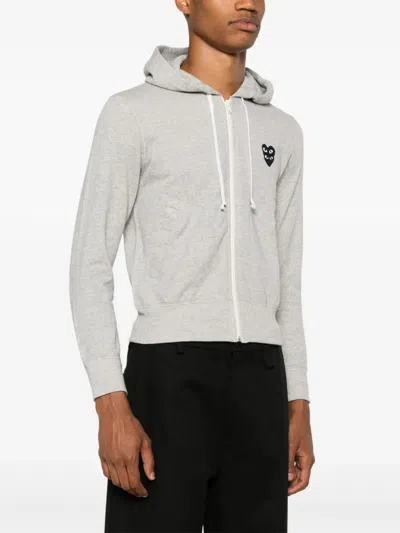 Comme Des Garçons Play Sweatshirt Double Black Emblem