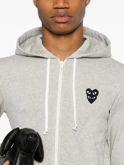Comme Des Garçons Play Sweatshirt Double Black Emblem