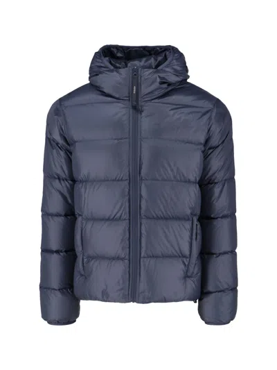 Aspesi Thickened Down Jacket In Blue