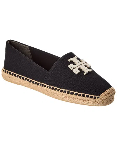 Tory Burch Round Toe Suede Espadrilles With Espadrille Sole In Black
