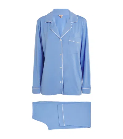 Eberjey Stretch-modal Gisele Pyjama Set In Blue