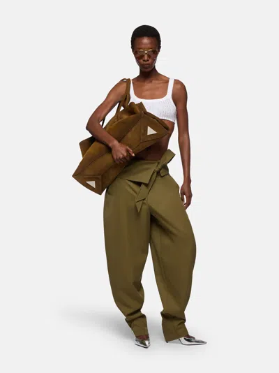 Attico White Cotton Hotfix Crystal Bralette Top