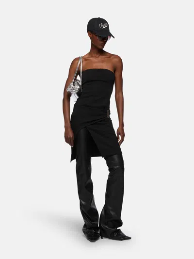 Attico Black Midi Dress In Black