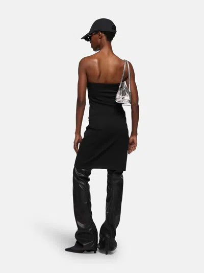 Attico Black Midi Dress In Black