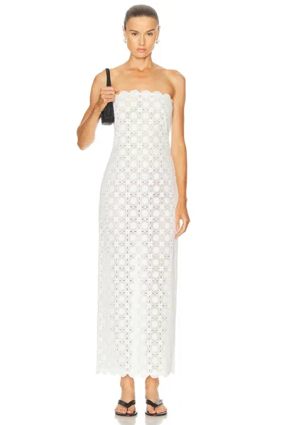 St Agni Doily Column Dress In White
