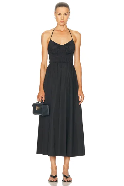 Solid & Striped The Lolita Smocked Corset Dress In Black