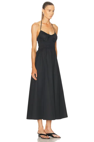 Solid & Striped The Lolita Smocked Corset Dress In Black