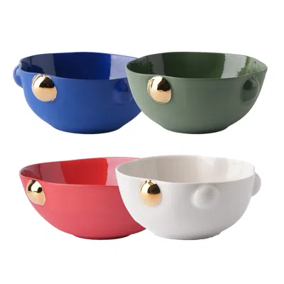 Maji Atelier Cosmopolitan Porcelain Cup Set Of Four, S, Mixed Colours In Multi