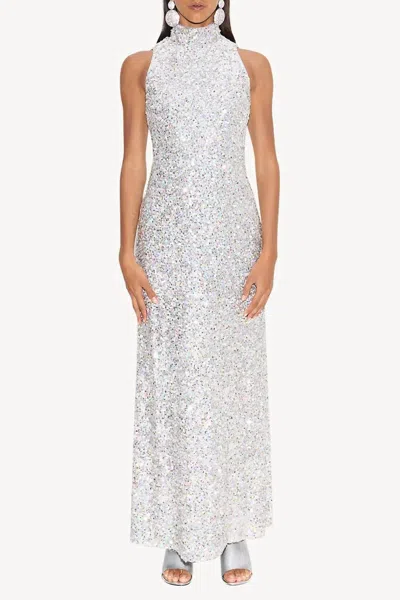 Simon Miller Sculpty Sleeveless Sequin Dress In Iridescent In Green