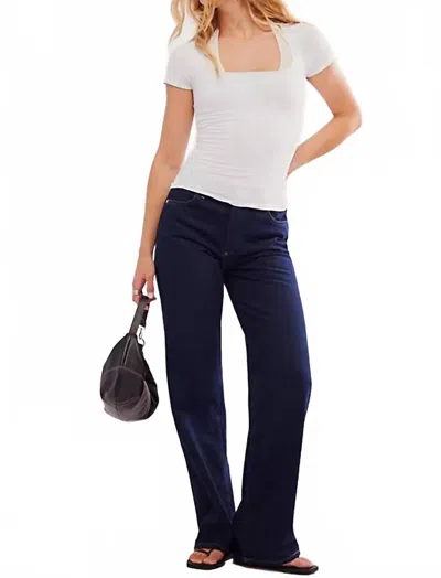 Free People Womens White Square Eyes Square-neck Stretch-jersey Body M In White