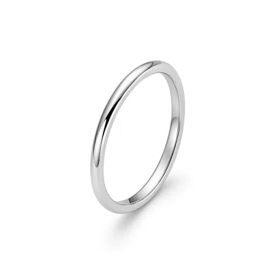 Unaloe Men's Smooth Sterling Silver Band: A Mark Of Determination And True Affection In Silver