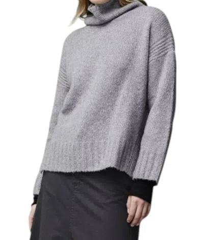 Kristensen Du Nord Cashmere Melange Turtleneck Sweater In Dark Grey In Gray