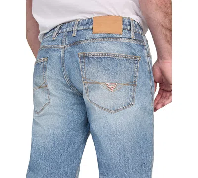 Guess Unisex Angels Digitally Printed Jeans In Blue