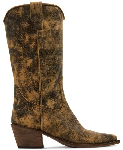 Steve Madden Albany Western Boot In Brown