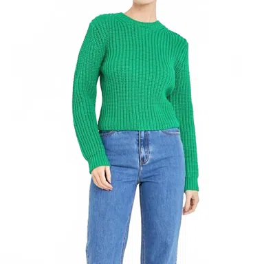 English Factory Round Neck Sweater In Green
