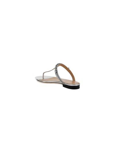 Givenchy Logo-strap Sandals In Silver