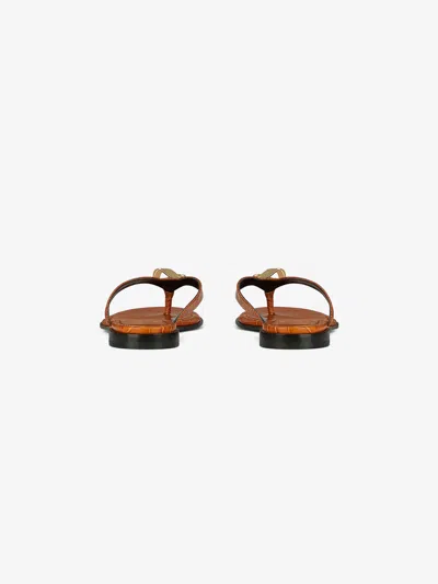 Givenchy G Chain Flat Sandals In Brown