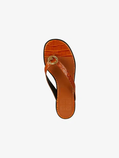 Givenchy G Chain Flat Sandals In Brown